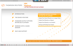 Screenshot of SDC training video from Thomson Reuters